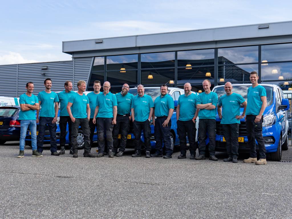 Teamfoto van personeel van Nijmeijerkoelt