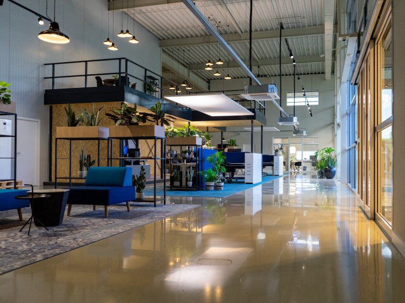 Interieur van een bedrijfspand
